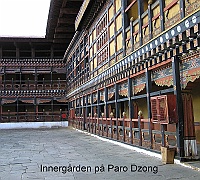 The courtyard on Paro Dzong