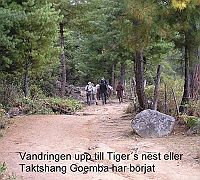 The trekk up to Tiger´s Nest or Taktshang Goemba have begun