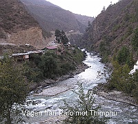 The way from Paro to Thimphu