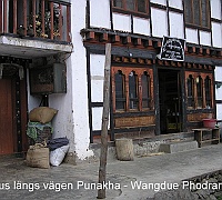 Houses along the way Punakha - Wangdue Phodrang