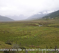 Phobjikha Valley where we looked at the Black-necked Cranes