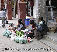 Women selling vegetables in Thimphu