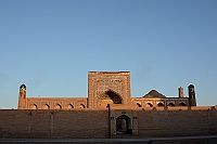 Sunset over "Mohamed Rahim Khan Madrasah" in Khiva.