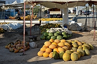 Melon market outside Khiva.
