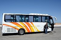 Our bus and driver in Uzbekistan.