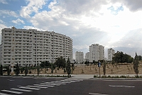 White marble houses in Ashgabat.