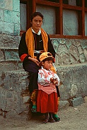 Woman with child at the Hemis Gompa