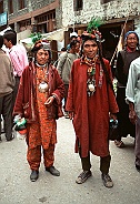Two women from Drokpa people on the market in Leh.