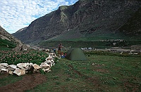 Our tent camp at Khoksar (3140m) below Rotang Jot Pass