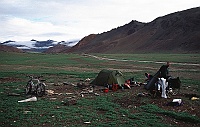 Our tent camp on the Morey Plains (about 4700m)