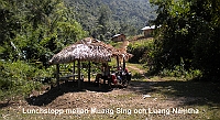  The road between Muang Sing and Luang Namtha and we took the lunch break in this hut