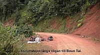  Lunch break on the road between Na Mor and Boun Tai
