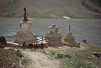 The three pagodas at Rangdum Gompa