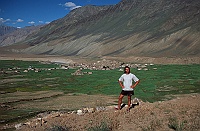 I with Padum and Zanskar valley behind me