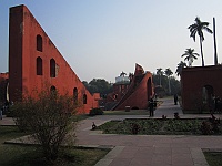 Samrat Yantrar buildings at the Jantar Mantar observatory in Delhi 2013
