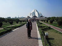Peter in front of Lotus Temple, Delhi 2013