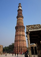 Qutub Minar, 72.5 m high and has a diameter of 14.3 m and 2.7 m on top, Delhi 2013