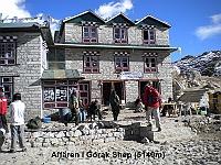 The store in Gorak Shep (5140m)