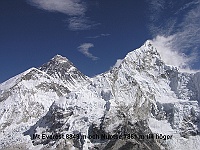 Mt. Everest (8848m) and Nuptse (7861m) to the right