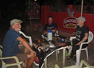 Danne, Leif and Peter on Jafs bar in Colva
