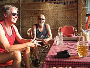 Tommy and Peter at Big Fish Restaurant in Palolem