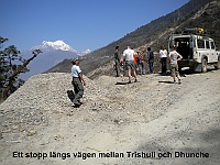 A stop between Trishuli and Dhunche