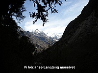 The first view of Langtang mountains