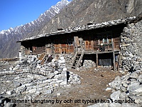 Langtang Village and a typical house in the area