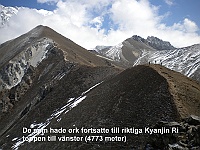 The real Kyanjin Ri are the top at left (4773m)