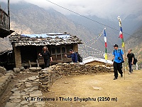 We arrive to Thulo Shyaphru and have to look for a hotel