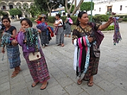 Women sell their crafts at Central Square in Antiqua.