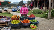 One of the fruit sellers at the stop.