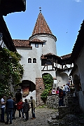 The courtyard at Dracula's castle in Bran.