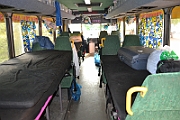 Sleeping quarters in the bus is ready.