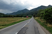 Northern Romania and what does the arrow on the road.