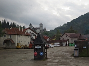 We have arrived at Bran in northern Romania and has Dracula's castle in the background.