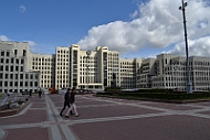Parliament Building and Independence Square in Minsk.