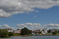 Svislach River and Upper town in Minsk.