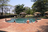 Here we have the pool at the campsite in Victoria Falls.