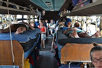 Overall we were 20 people during the trip. During the day, there were 24 seats and two sleeps on the bus.