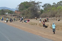 People along the road to Beitbridge and South Africa.