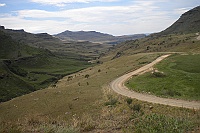 The road down to Sani Lodge.