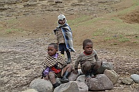 Children from the Basotho people (Blanket people).