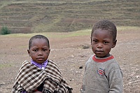 Children from the Basotho people (Blanket people).