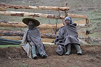 Men from the Basotho people (Blanket people).