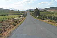 We are approaching the wine districts with all its vineyards.