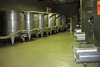 Wine tanks of Anura vineyard.