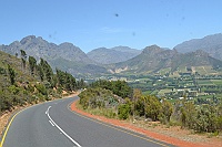Towards Paarl in the Western Cape.