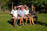 Taklaget Janne, Uffe, Vuokko and Todda and the apprentice Bernt.