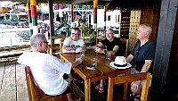 Olof, Bernt, Manuel and Björn testing the drinks at Bocas del Toro.